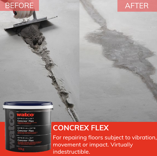 Watco Concrex ® Flex | Virtually Indestructible Epoxy Resin Flexible Repair Mortar